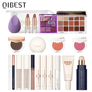 QIBEST Professional Makeup Set Cosmetic Kits Eyeshadow Lipstick Blusher