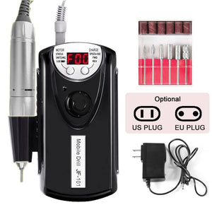 30000 rpm Electric Nail Drill Machine Built-in 2200mAh Battery Machine Portable Pedicure Nail Polisher Grinding Device Nail Tool