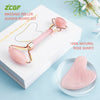 Rose Quartz Massage Face Roller Set  Facial Lifting Beauty Slimming Roller