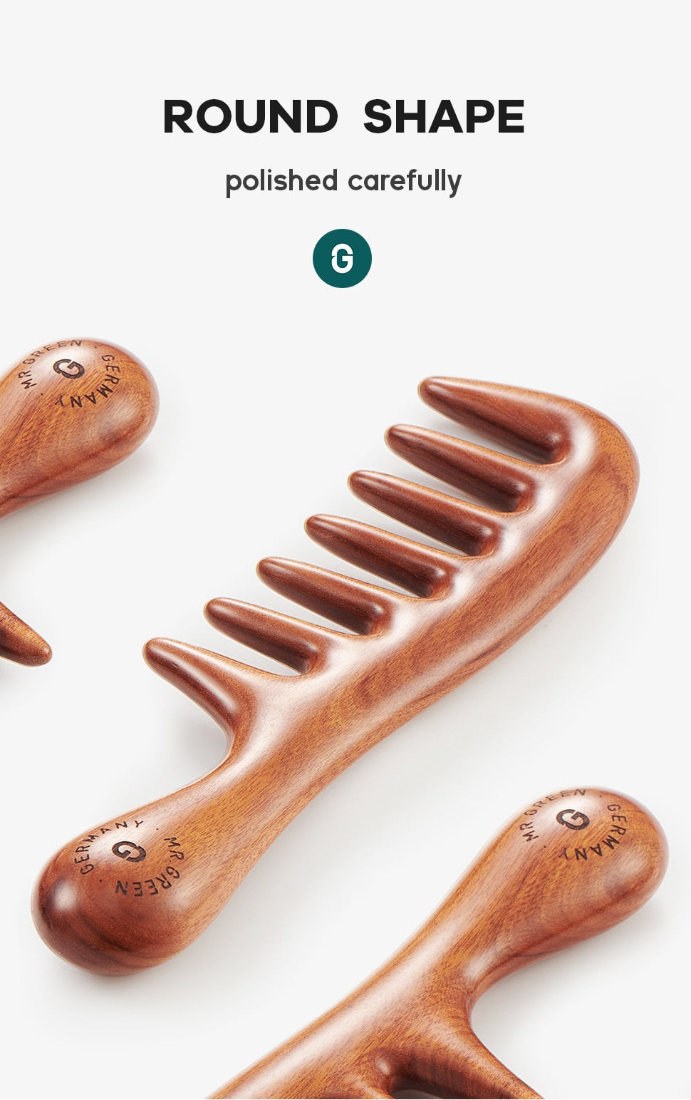 Hair Wooden Comb  Anti-Static Wide Tooth Detangling