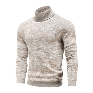 New Winter Men's Turtleneck Sweaters Cotton Slim Knitted Pullovers