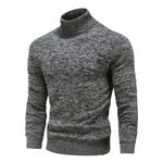 New Winter Men's Turtleneck Sweaters Cotton Slim Knitted Pullovers