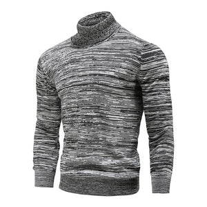 New Winter Men's Turtleneck Sweaters Cotton Slim Knitted Pullovers