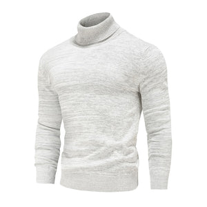 New Winter Men's Turtleneck Sweaters Cotton Slim Knitted Pullovers