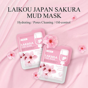 Sakura Mud Facial Mask Shrink Pores Cleansing Whitening  Skin Care