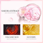 Sakura Mud Facial Mask Shrink Pores Cleansing Whitening  Skin Care