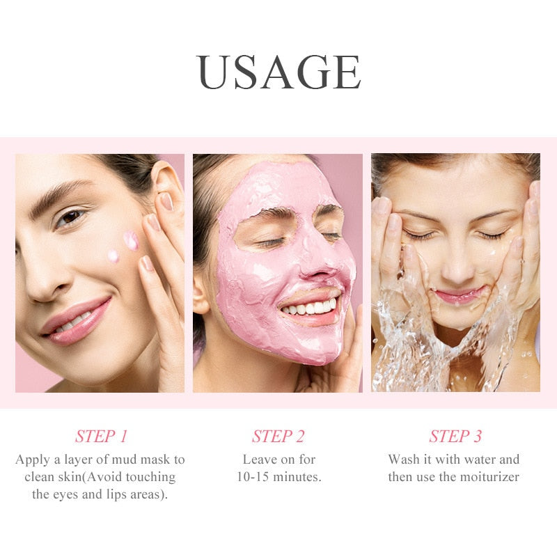 Sakura Mud Facial Mask Shrink Pores Cleansing Whitening  Skin Care