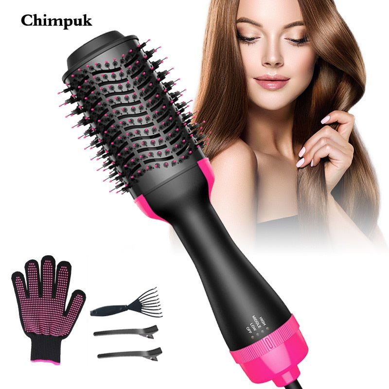 New 2 IN 1 One Step Hair Dryer Hot Air Brush Hair Straightener Comb Curling Brush Hair Styling Tools Ion Blow Hair Dryer Brush