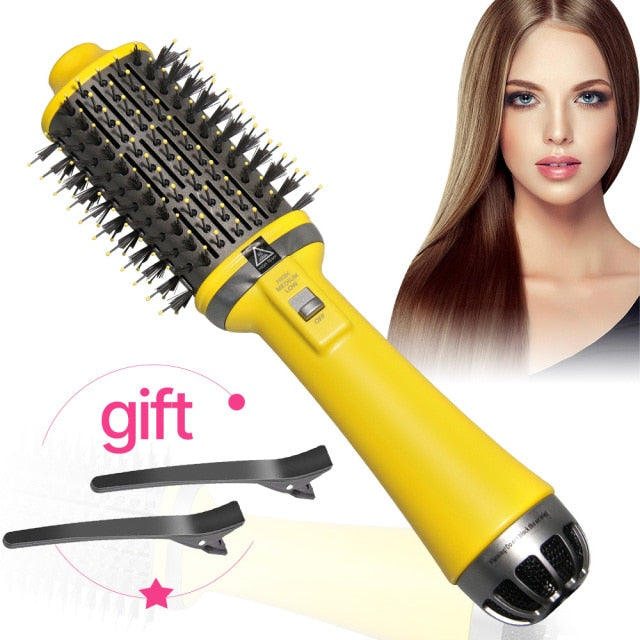 New 2 IN 1 One Step Hair Dryer Hot Air Brush Hair Straightener Comb Curling Brush Hair Styling Tools Ion Blow Hair Dryer Brush