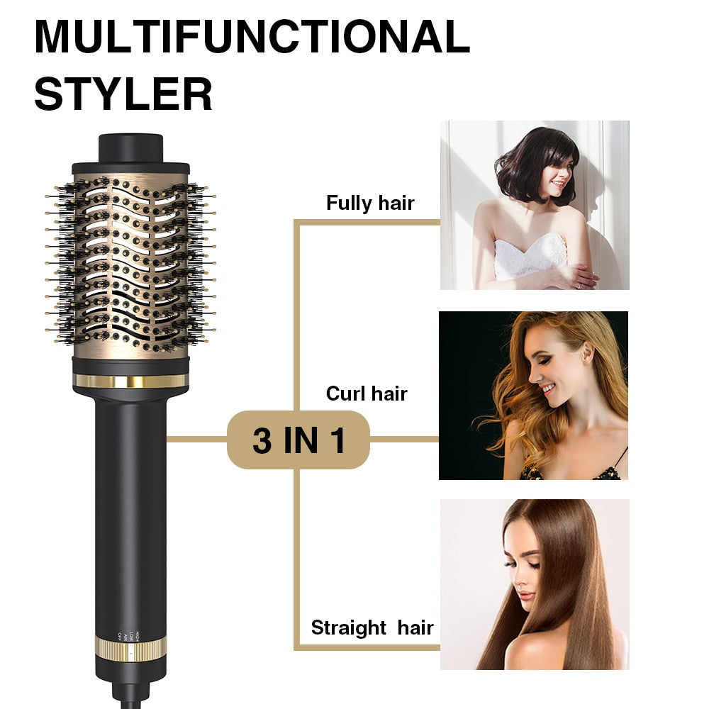 Hot Air Brush Multifunctional Styler And Hair Dryer