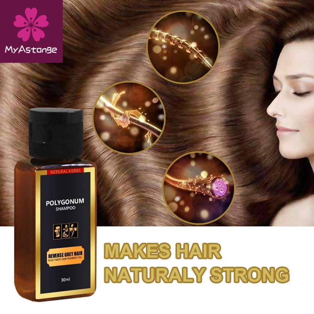 30ml black Hair Shampoo Grey Reverse Hair Color Shampoo  Anti Gray Hair Treatment White Removal Natural Herbal