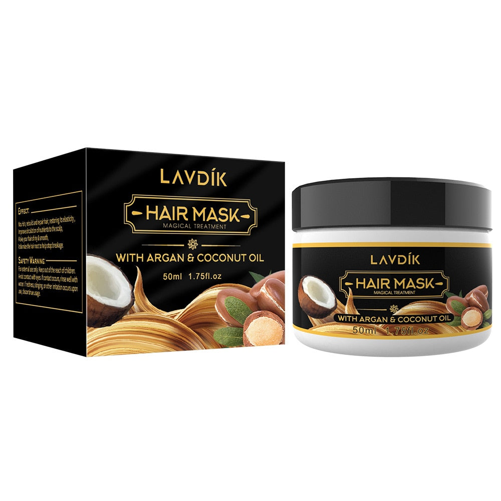 50ml LAVDIK Nutritional Conditioner Protein Hair Mask Coconut Oil Repair Dry And Damaged Moisturizing Hair Root Nourishing Oil