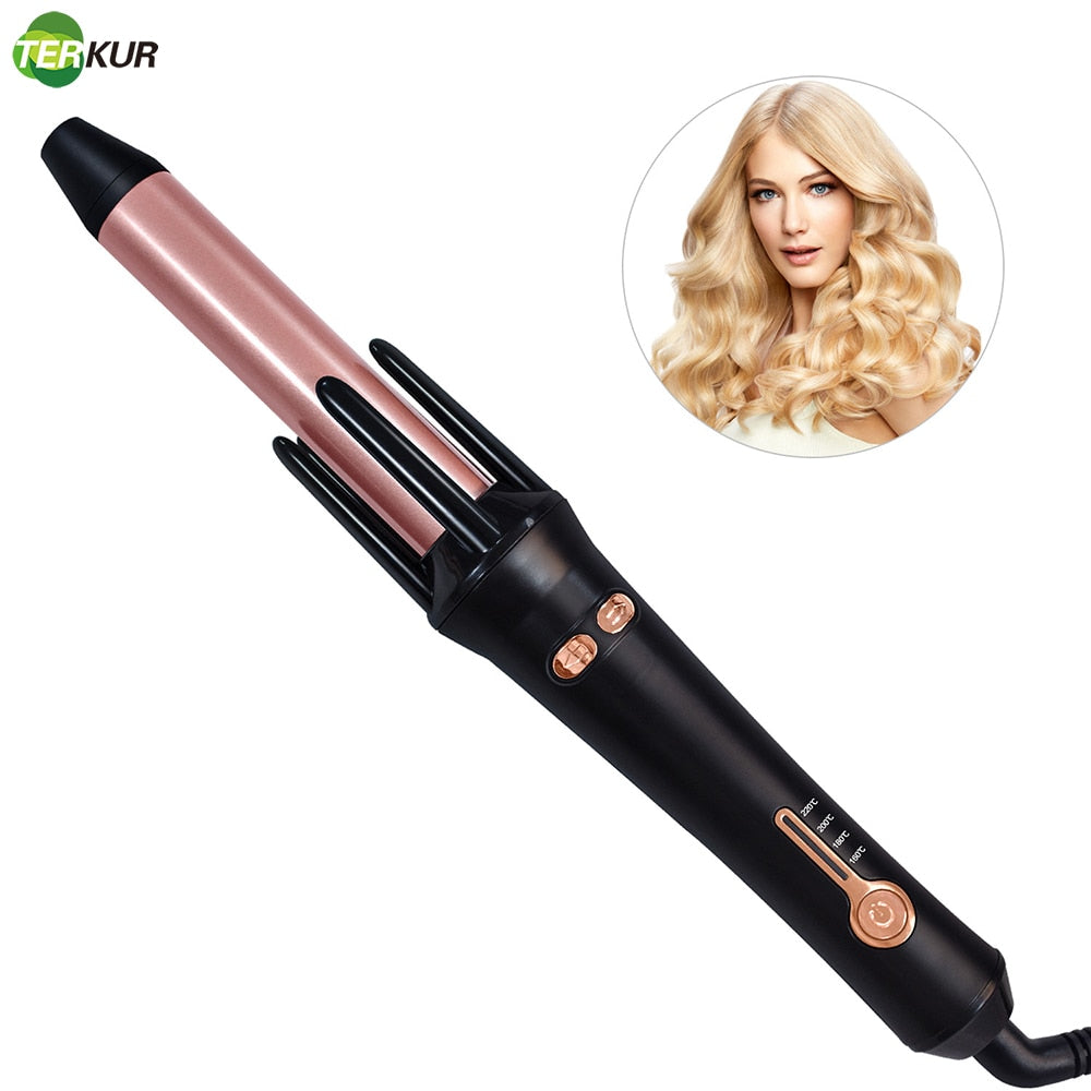 Professional Digital Automatic Curler New Curling Iron with ICD Display Swiveling Head Hair Curler Tourmaline Ceramic Machine