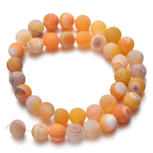 Natural Stone Bead Round Agates Amazonite Quartz Lava Tiger Eye Beads