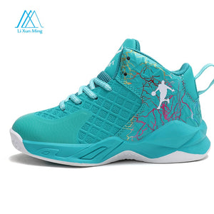 2021 Latest Indoor And Outdoor Training Trend Couples Breathable Non-slip Elastic High-top Men's And Women's Basketball Shoes