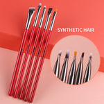 BEILI Red Makeup Brushes Set  Highlighter Eyeshadow Eyebrow Eyeliner