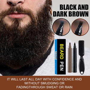 Beard Pen Beard Filler And Brush Beard Enhancer Waterproof