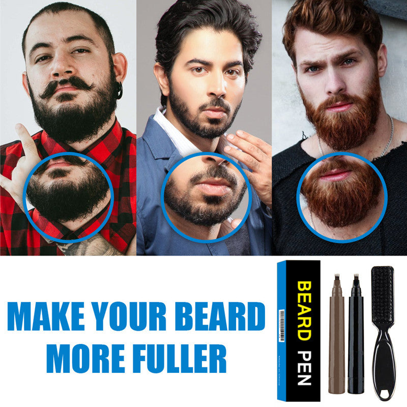 Beard Pen Beard Filler And Brush Beard Enhancer Waterproof