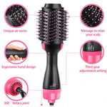 Hot Air Comb Hair Dryer Straightener Brush And  Hair Curler