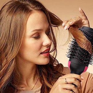 Hot Air Comb Hair Dryer Straightener Brush And  Hair Curler