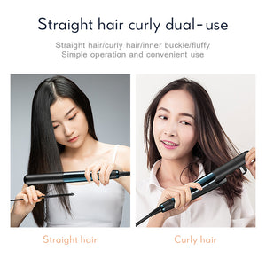 2 IN 1 Hair Straightener Curling Ceramic Crimper