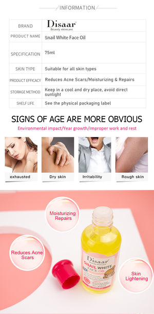 Beauty Skin Care White Face Oil Pink Skin Moisturizing And Brightening Body