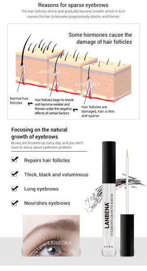 LANBENA Eyebrow Growth Serum  Nourishes Eyebrow Enhancer Eyelash