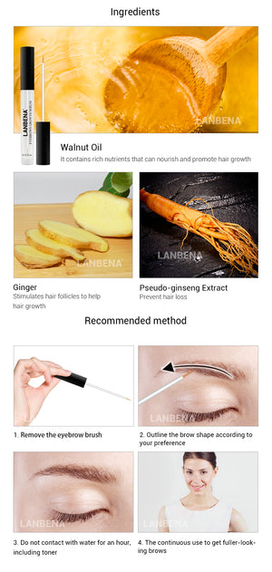 LANBENA Eyebrow Growth Serum  Nourishes Eyebrow Enhancer Eyelash