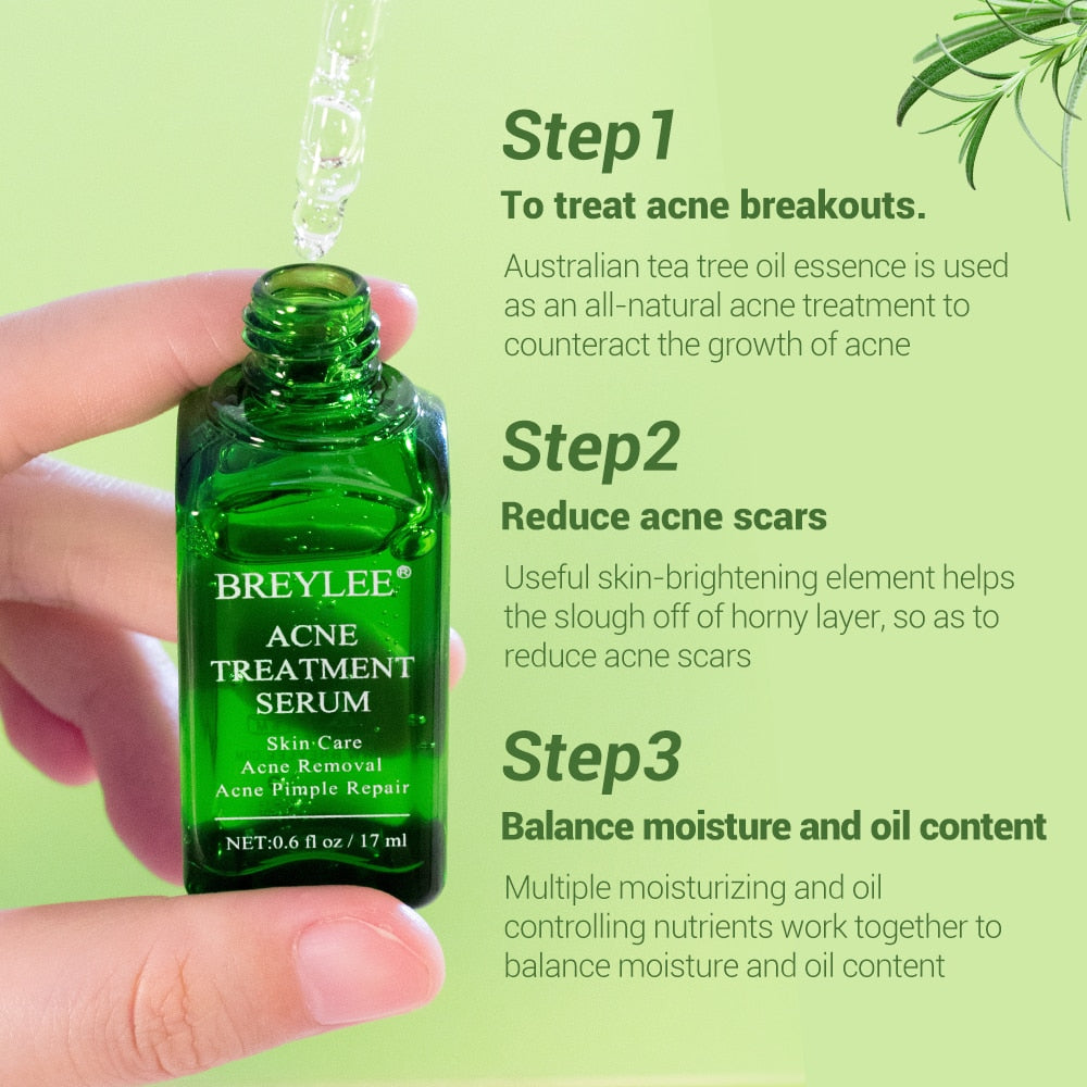 BREYLEE Tea Tree Acne Treatment Face Serum  Moisturizer