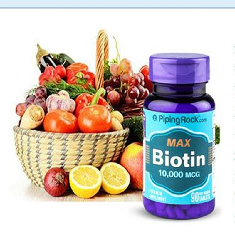 US PipingRock Biotin prevents hair loss thinning 90 tablets