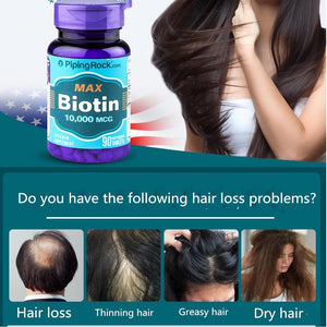 US PipingRock Biotin prevents hair loss thinning 90 tablets