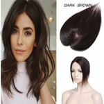 Human Hair Piece to Silk Base Women Topper or Toupee Wiglet