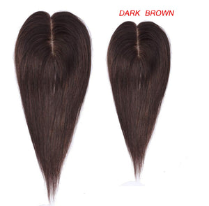 Human Hair Piece to Silk Base Women Topper or Toupee Wiglet