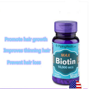 US PipingRock Biotin prevents hair loss thinning 90 tablets