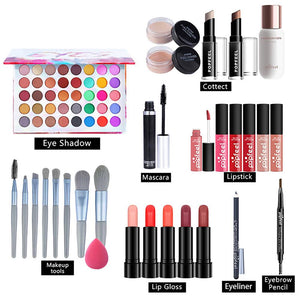 All in One Makeup Set Starter Cosmetic Palette Bundle Gift Kit