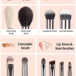 Makeup Brush Set Natural  Cosmetic Tools Brushes Kit for Make Up