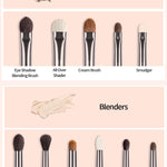 Makeup Brush Set Natural  Cosmetic Tools Brushes Kit for Make Up