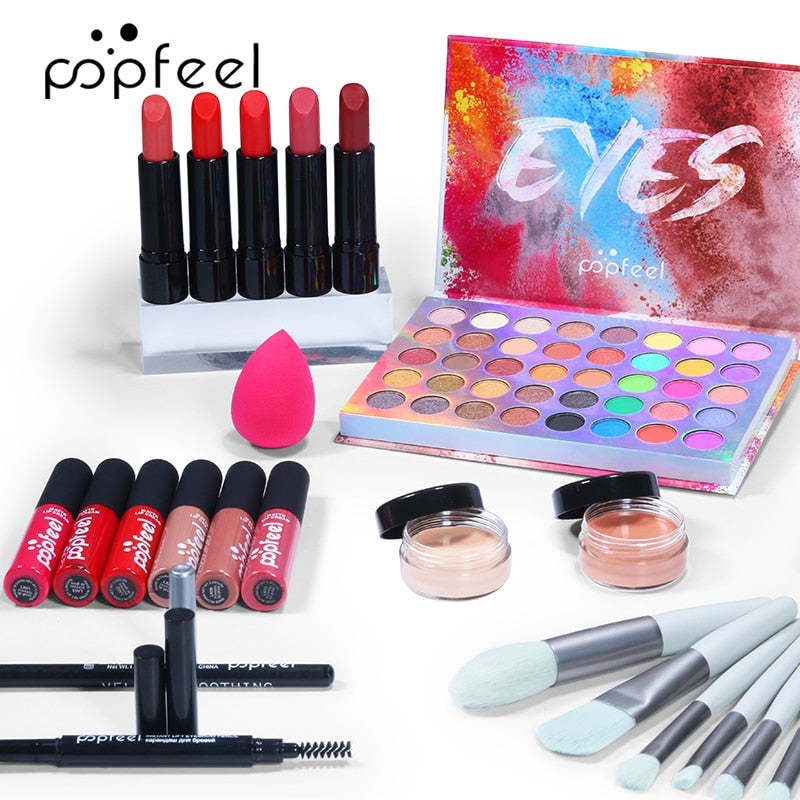 POPFEEL  Makeup Gift Set For Women Full Kit Cosmetic Starter Bundle