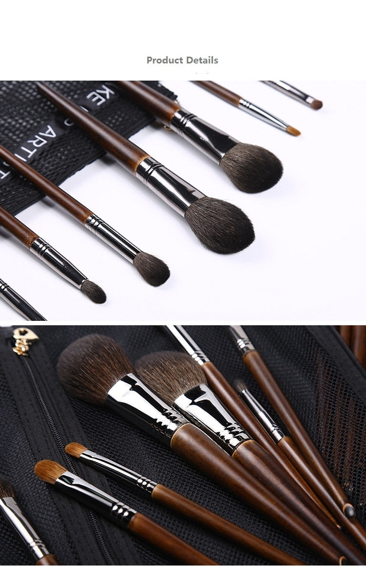 Animal Hair Makeup Brushes Set Complete Kit Cosmetics Eye Concealer