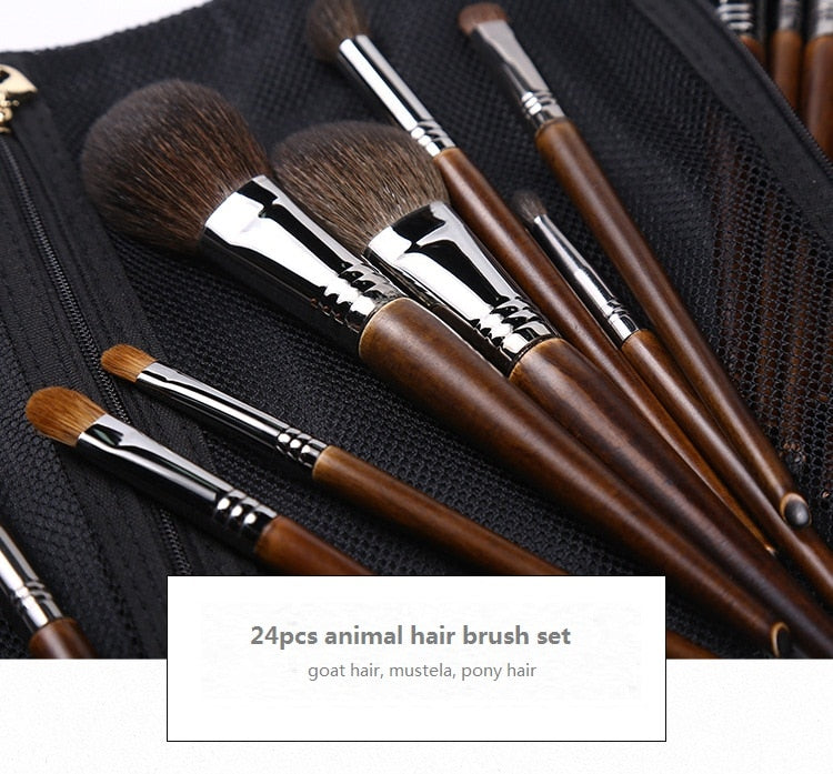 Animal Hair Makeup Brushes Set Complete Kit Cosmetics Eye Concealer