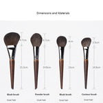 Animal Hair Makeup Brushes Set Complete Kit Cosmetics Eye Concealer