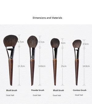 Animal Hair Makeup Brushes Set Complete Kit Cosmetics Eye Concealer