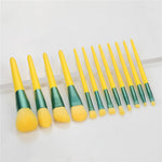 ZNYBEAUTY  Yellow Makeup Brush Set With Bag  Cosmetic Tool