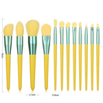 ZNYBEAUTY  Yellow Makeup Brush Set With Bag  Cosmetic Tool