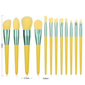 ZNYBEAUTY  Yellow Makeup Brush Set With Bag  Cosmetic Tool