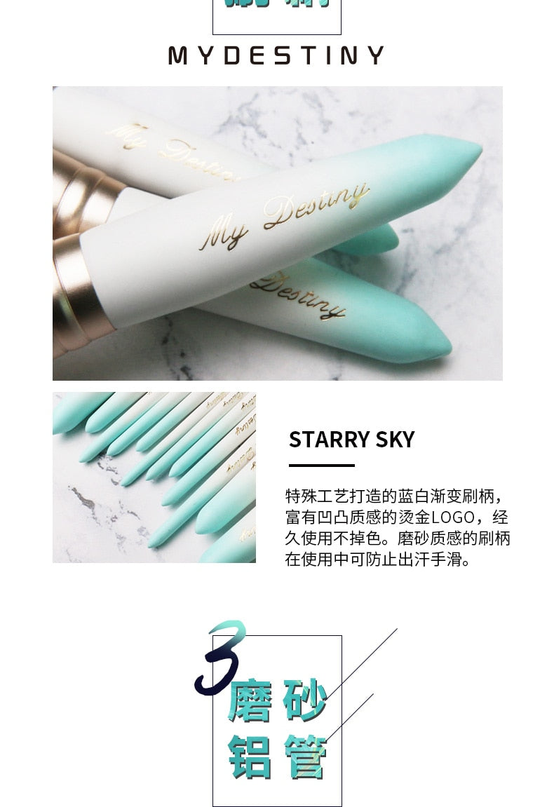 MyDestiny Makeup Brush White Synthetic Hair Cosmetic