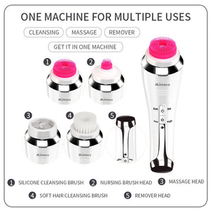 Electric Facial Cleansing Brushes  Automatic Rotating Skin Care