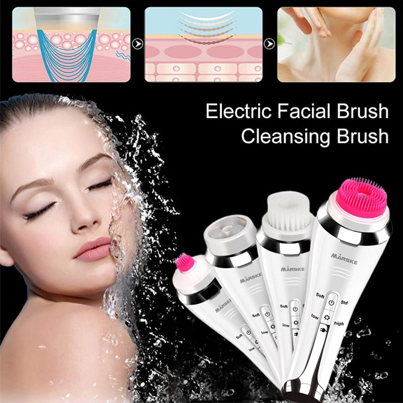 Electric Facial Cleansing Brushes  Automatic Rotating Skin Care