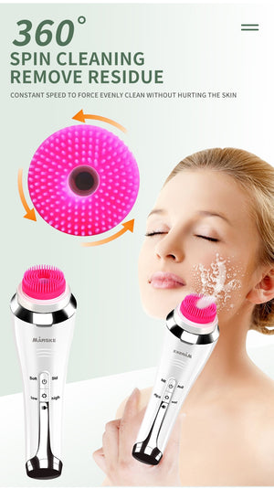 Electric Facial Cleansing Brushes  Automatic Rotating Skin Care