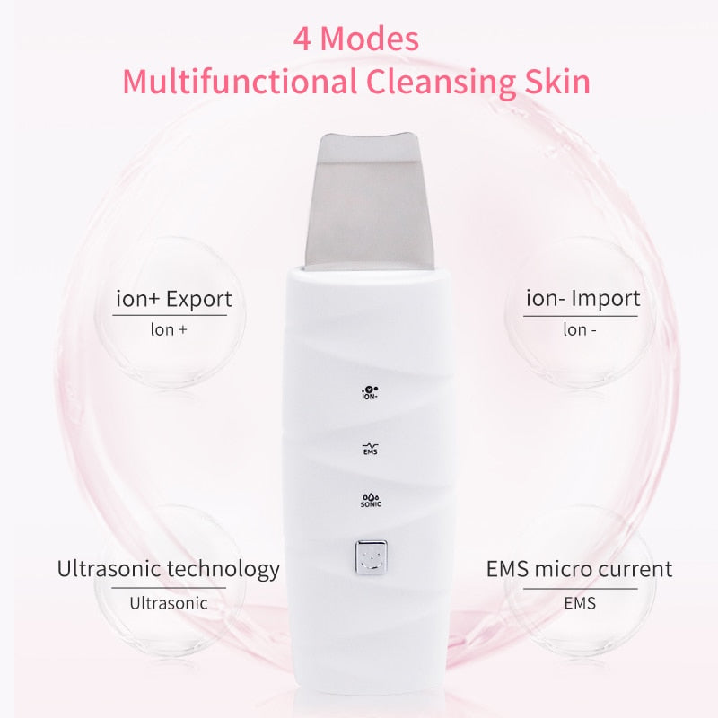 Ultrasonic Facial Skin Scrubber Acne Blackhead Remover Skin Care